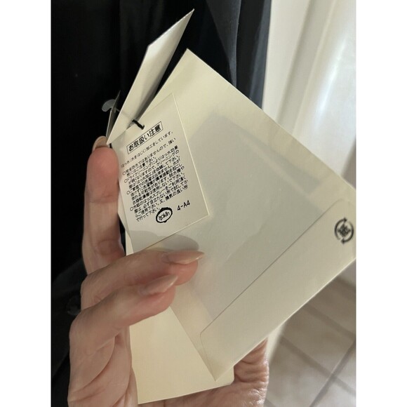 HIROKO KOSHINO black Women’s Coat Snap Closure With Belt Size 40 NWT - Picture 5 of 10